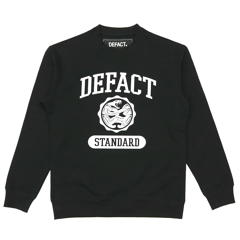 COLLEGE SWEAT 黒 College Sweat Crew [Black] – DEFACT