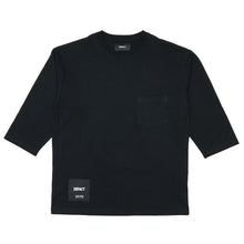 画像をギャラリービューアに読み込む, USA COTTON POCKET 3/4 TEE [Black]
