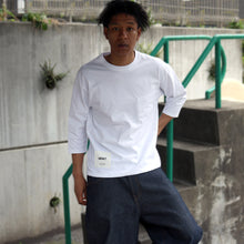 画像をギャラリービューアに読み込む, USA COTTON POCKET 3/4 TEE [White]
