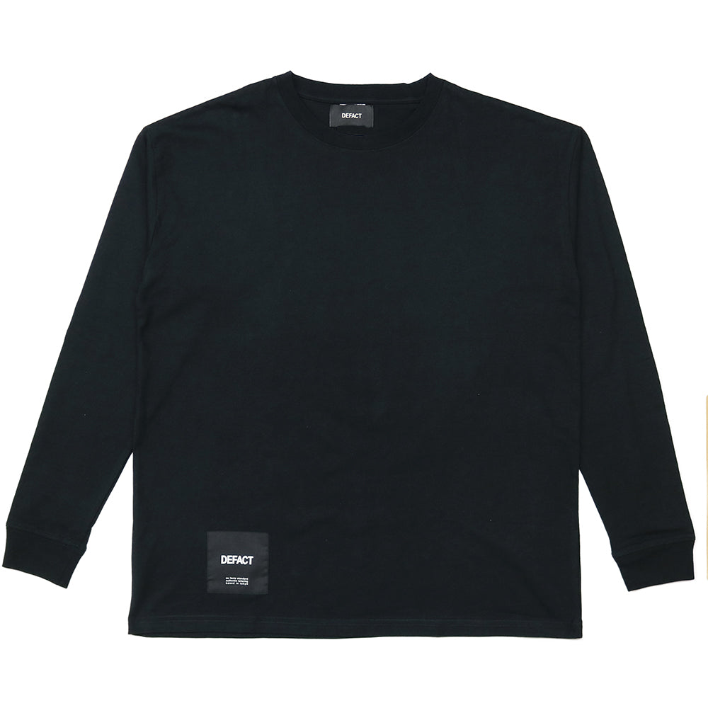 USA COTTON BIG SILHOUETTE L/S TEE [Black]