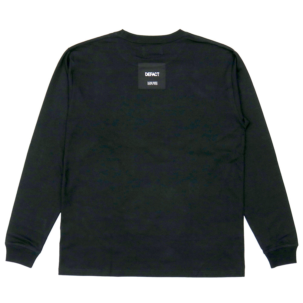 FACT F LOGO TEE Lサイズ DEFACT L/S TEE [Black]