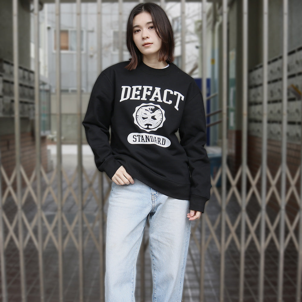 COLLEGE SWEAT 黒 College Sweat Crew [Black] – DEFACT